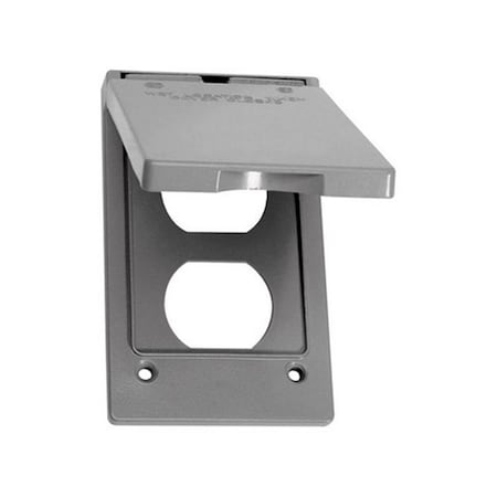 14246 1 Gang Gray Vertical Duplex Receptacle Cover